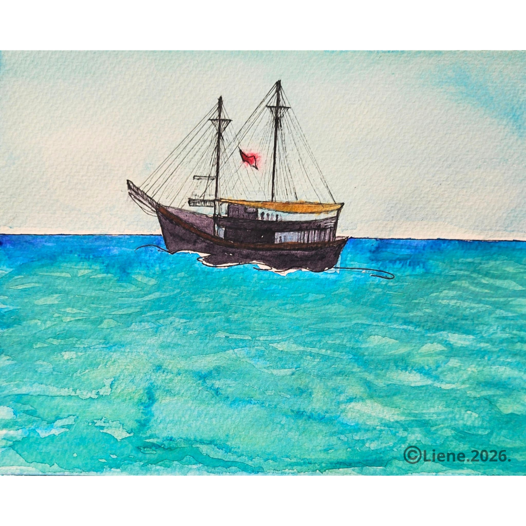 Jūras viļņos/18x24cm/Oriģināls